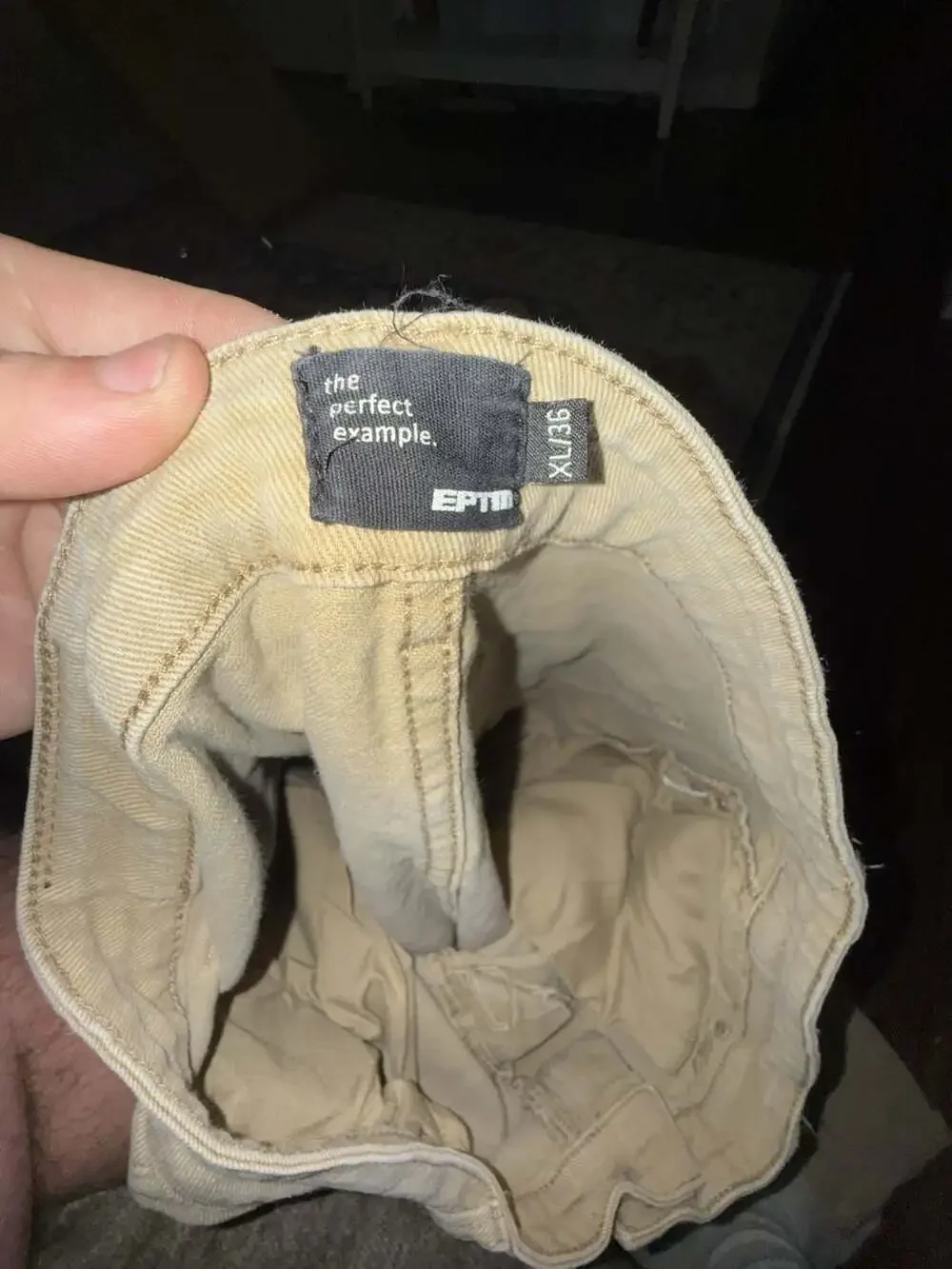EPTM Cargo Pants Size XL/36 Beige Paint Splatter